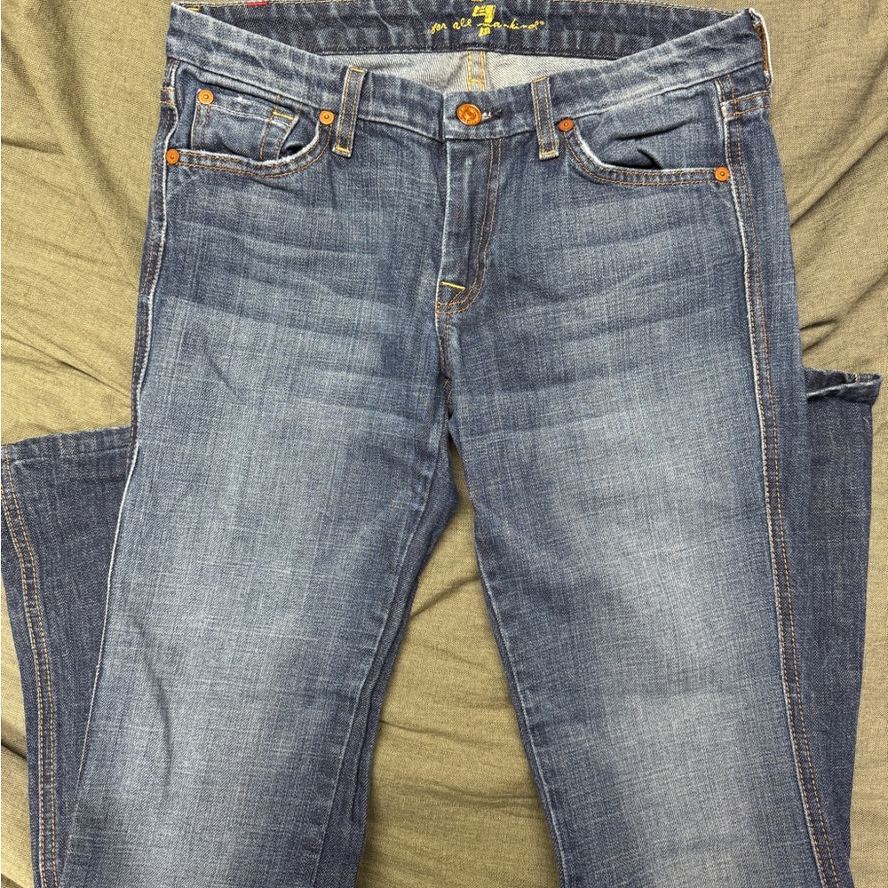 7 For All Mankind Vintage A-pocket Bootcut Jeans - Women’s 28 - Picture 3 of 4